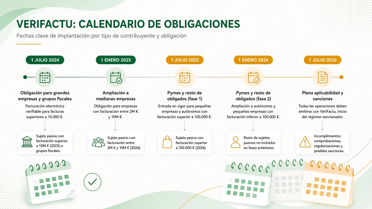 Portada: Calendario Verifactu y obligación en España: qué hay que saber en 2026