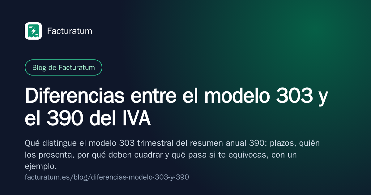 Portada: Diferencias entre el modelo 303 y el 390 del IVA
