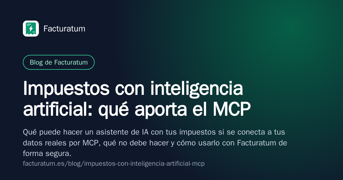 Portada: Impuestos con inteligencia artificial: qué aporta el MCP