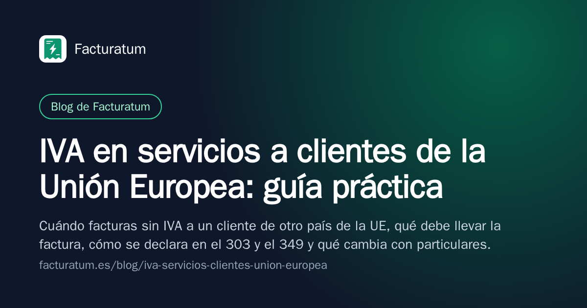 Portada: IVA en servicios a clientes de la Unión Europea: guía práctica
